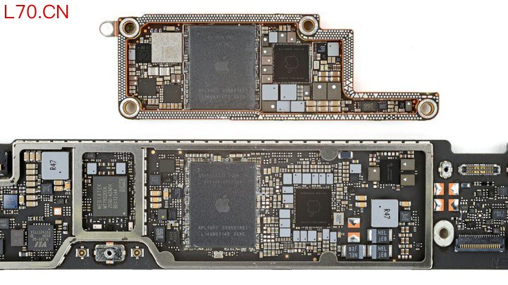 ▲ 上：iPhone 16 Pro 主板；下：MacBook Neo 主板