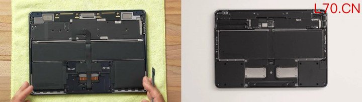 ▲ 左：MacBook Air M2，右：MacBook Neo