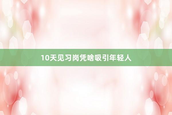 10天见习岗凭啥吸引年轻人