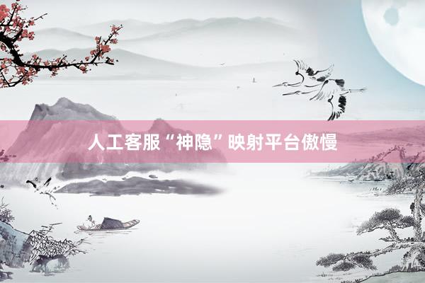 人工客服“神隐”映射平台傲慢