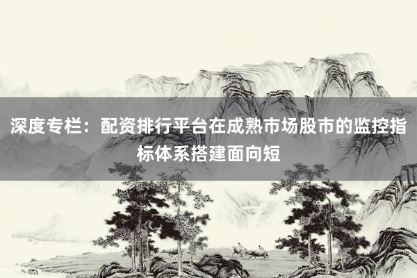 深度专栏：配资排行平台在成熟市场股市的监控指标体系搭建面向短