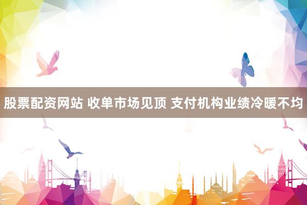 股票配资网站 收单市场见顶 支付机构业绩冷暖不均