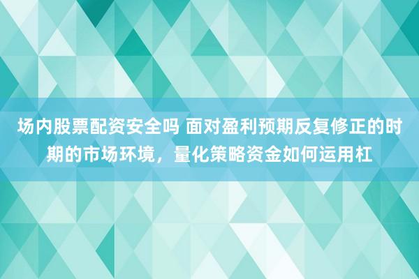 场内股票配资安全吗 面对盈利预期反复修正的时期的市场环境,量化策略资金如何运用杠